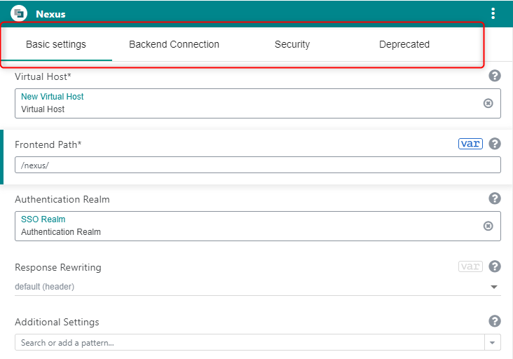 Pattern category tabs