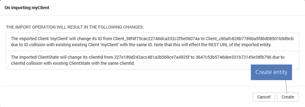 Changes resulting from import