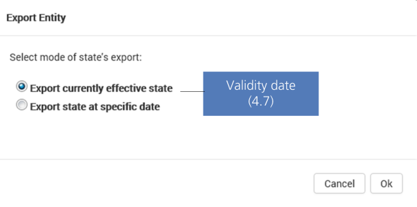 Export entity